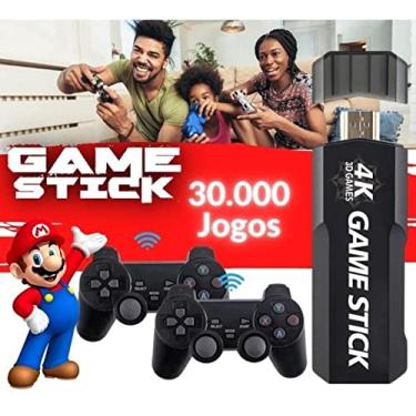 Imagem de Vídeo Game Stick embutido 30.000 Mil jogos 64GB 2.4G controlador sem fio HD console de vídeo game retro 4k