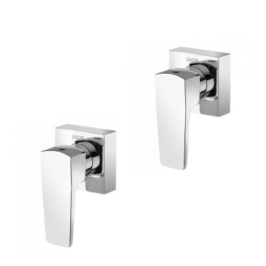 Imagem de Kit 2 Acabamento Para Registro Docol Base Lift 1/2" 3/4" 1" Cromado Docol