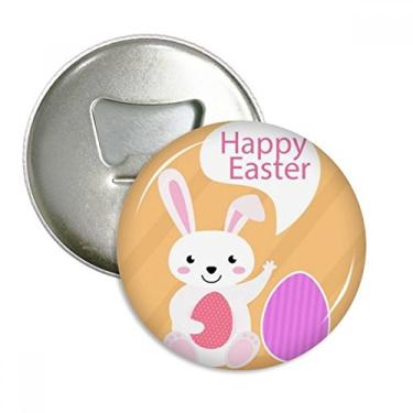 Imagem de Feliz Páscoa Festival Religião Ovo Coelho Abridor de Garrafas Imã Emblema Multifuncional