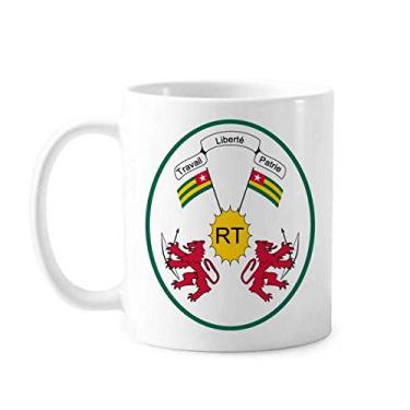 Imagem de Togo Africana Caneca com emblema nacional cerâmica cerâmica café xícara de porcelana louça