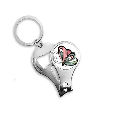 Imagem de Animal formato de coração desenho animado borboleta anel alicate de unha chaveiro abridor de garrafa cortador