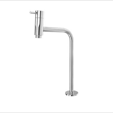 Imagem de Torneira P/Lavatório Pratika 90° 1/4 Volta Bica Alta 36cm Metal Cromado