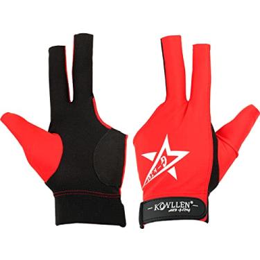 Imagem de KONLLEN Luvas de bilhar para mão esquerda/direita G/GG luvas de sinuca profissionais antiderrapantes ajustáveis respiráveis tamanhos populares para homens e mulheres