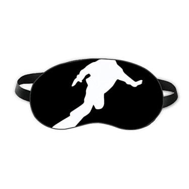 Imagem de Skateboarding Sport Black Outline Sleep Eye Shield Soft Night Vlindfold Shade Cover