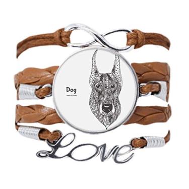 Imagem de DIYthinker Pulseira com pingente de corda de amor para cachorro feroz da Paint Dog
