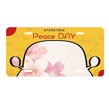 Imagem de DIYthinker Sakura Flower Pink Pattern Japan Placa de carro Decoração Dia da Paz