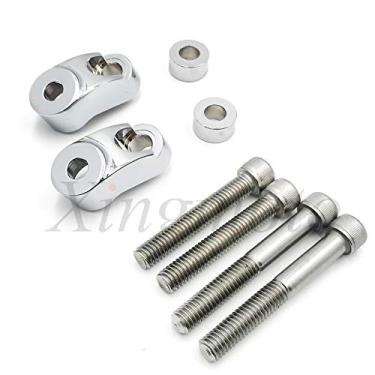 Imagem de NBX- Kit de realocação de seta frontal cromada de 39 mm - 49 mm para compatível com Harley Dyna FXR Sportster