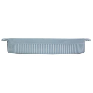 Imagem de Travessa redonda em porcelana, modelo assar ou servir, Funda, refratária, Ø 25 cm, 1600 ml, Germer, Azul