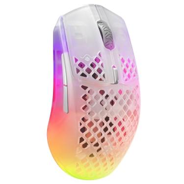 Imagem de SteelSeries Aerox 3 Wireless - Mouse para jogos Holey RGB - Sensor óptico TrueMove Air 18K DPI - Design ultraleve resistente à água - Ghost