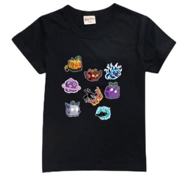 Imagem de Blox Fruits Kids Summer Camiseta de manga curta algodão para bebês meninos moda camisetas para meninas meninas roupas para adolescentes camisas chlid, A3, 14-15 Years