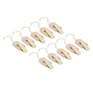 Imagem de Clipes de Roupas de Armário Pendurado Gancho Clipe Uso Flexível 10 Pçs 10cm Rotação de 360 ​​graus para Supermercado Hotel