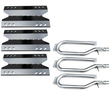 Imagem de Direct store Parts Kit DG186 Replacement Outdoor Gourmet; Kenmore Sears; Sam's Club; BBQ Pro Gas Grill Burners Heat Plates (SS Burner + Porcelain Steel Heat Plate)