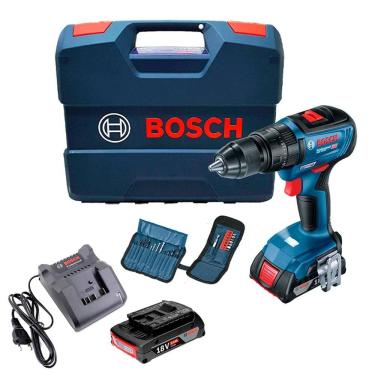 Imagem de Parafusadeira Furadeira de Impacto Brushless 18V 2 Bateria 2AH Bivolt GSB18V5023AC Heavy Duty Bosch
