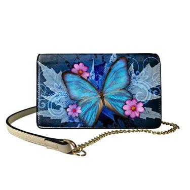 Imagem de GOSTONG You Are My Sunshine Bolsa feminina com estampa de girassol, bolsa mensageiro transversal para viagens e compras, Estampa de borboleta e flor, One Size