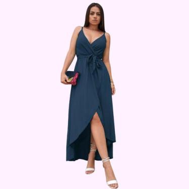 Imagem de Vestido Envelope Transpassado - ZIEM, U (36/46), Marinho