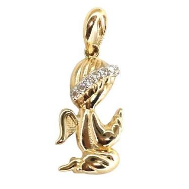 Imagem de Pingente Ouro 18 k Anjo Ajoelhado - Elegancy Joias