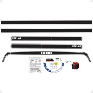 Imagem de Faixa Compatível Maverick 302-V8 Fase 1 Preto + Etiquetas - SPORTINOX