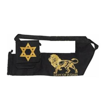 Imagem de Capa De Shofar De Carneiro 40 Cm - Estrela De Davi /Leão - Maranata