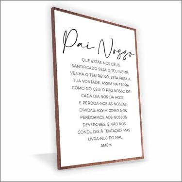 Imagem de Quadro Pai Nosso Canvas Sem Vidro - Center Molduras, 40x30 Baixa, Made