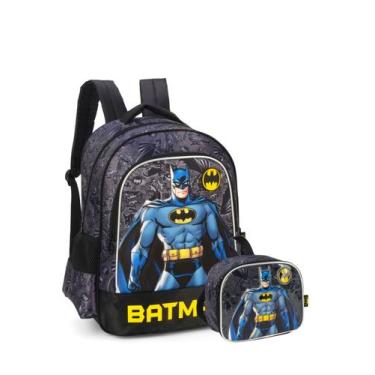 Imagem de Kit Escolar Batman Mochila Costas + Lancheira Térmica PT - Luxcel