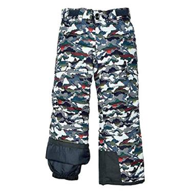 Imagem de Arctix Kids Snow Sports Cargo Snow Pants with Articulated Knees, White Multi Camo, Small Husky