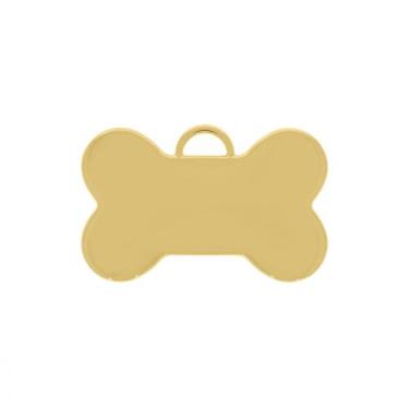 Imagem de Pingente Banhado Semi Joia Verniz Ossinho Ouro - Le Blu Acessórios Pet
