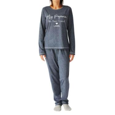 Imagem de Pijama Longo Algodão Laibel 15.802285 Azul, M, Marinho