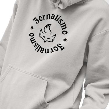 Imagem de Blusa Moletom Masculino Estampado Jornalismo em Algodão Fio 30.1 Pente