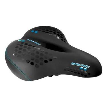 Imagem de Selim Super Confort Vazado Com Led Vermelho Traseiro - GTS, Azul
