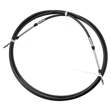 Imagem de Motoforti 1 cabo de controle remoto de mudança de aceleração 3300/33C, 1 peça de 4 metros, 4 metros, 157 polegadas, marítimo, tipo 3300/33C, para sistema de direção de motor de popa Yamaha para motor de barco, motor de barco, sistema preto