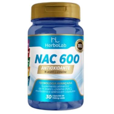 Imagem de Nac 600 - N-acetil L-cisteína em cápsulas com Selênio + Molibdênio