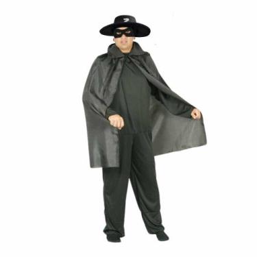 Imagem de Fantasia Zorro Adulto Completa Kit Mosqueiro Cosplay Masculino Luxo Ho