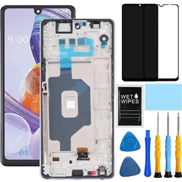 Imagem de Para LG Stylo 6 tela de substituição com moldura para Stylo 6 kit de tela de substituição Q730 2020 Q730 Q730am Q730Ttm Q730nm display LCD digitalizador de vidro montagem de tela sensível ao toque