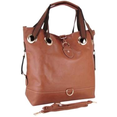 Imagem de Bolsa Feminina Grande Notebook 16 Polegadas Alça Transversal Elegante (Caramelo)