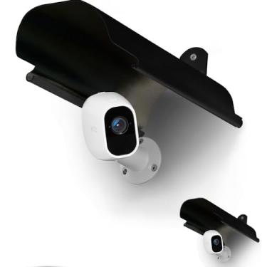 Imagem de Pacote com 2 capas de proteção universal para proteção solar e chuva, teto protetor para cúpulas externas, câmeras Bullet, para Blink, Eufy, Arlo, WyzeCam, Ninho, Anel, SimpliSafe, Kasa, Material de