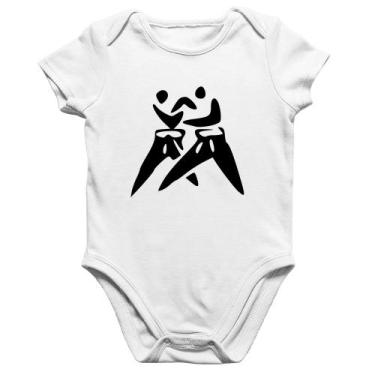 Imagem de Body Bebê Algodão Judô Jiu Jitsu - Foca na Moda, Branco, GG