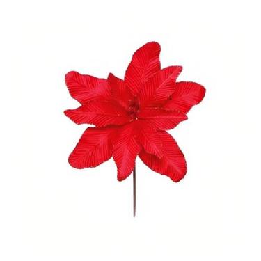Imagem de Flor de Cabo Curto Poinsétia Vermelho - 30cm - 1 unidade - Cromus - Ri