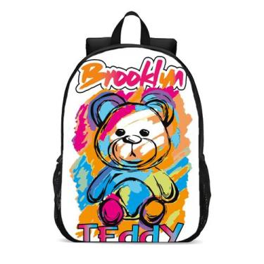 Imagem de Mochila Escolar Infanto Juvenil Urso Teddy Novidades 0419 - Geek Skin,