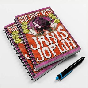 Imagem de Caderno Universitário 96 Fls Rock Janis Joplin - Premium