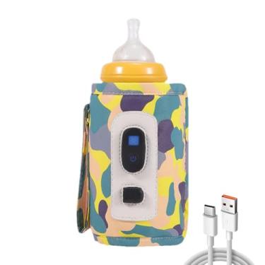 Imagem de Saco aquecedor de mamadeira USB, aquecedor de mamadeira USB, Aquecedor de mamadeira portátil USB Aquecedor de leite digital, Bolsa para mamadeira com temperatura de 5 marchas e de calor para viagens e