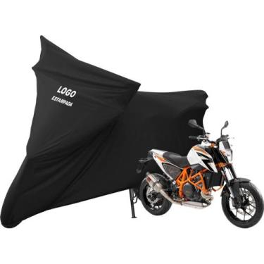 Imagem de Capa Tecido Cobrir Moto Ktm 690 Duke Com Elasticidade - Mz, Preta