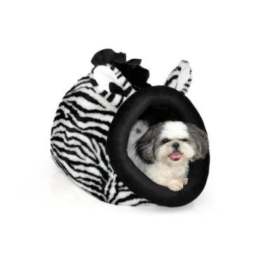 Imagem de Toca Selvagem Zebra para Cachorro e Gato Pet - Bichinho Chic, Preto, M