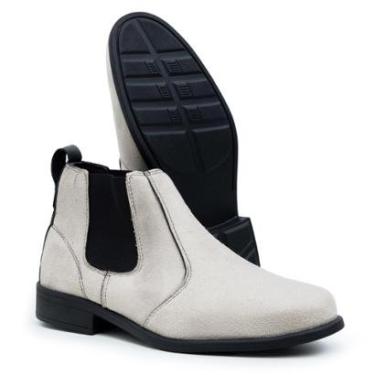 Imagem de Bota Masculina de Couro Camurça Legitimo Botina Sola Antiderrapante Confortável-Masculino