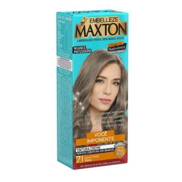Imagem de Kit Prático Tintura Creme Maxton 7.1 Louro Cinza Médio - Embelleze