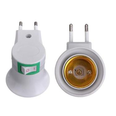 Imagem de Adaptador Lâmpada Soquete E27 Tomada Com Botão - 5 unidades - Green La