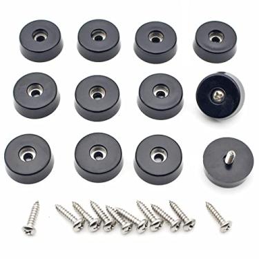 Imagem de Fctoerg Pés para Tábua de Corte com Parafusos de Aço Inoxidável, 12 Peças 1" L X 5/16" A Pés de Borracha Antiderrapantes para Tábua de Corte, Móveis, Cadeiras