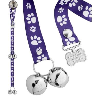 Imagem de PoochieBells The Original Potty Training Bells for Doggie Potty Bells for Doggie Bells, Easy Puppy Training, Alto e Durável Sinos Pendurados para Porta, Assinatura Roxa