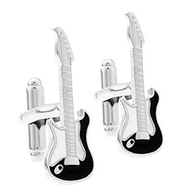Imagem de Abotoaduras masculinas da série Instrumentos Musicais da Salutto com caixa de presente