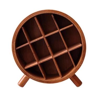 Imagem de harayaa Organizador de batom expositor suporte de maquiagem de madeira caso organizador de cosméticos para mesa de vaidade balcão do banheiro