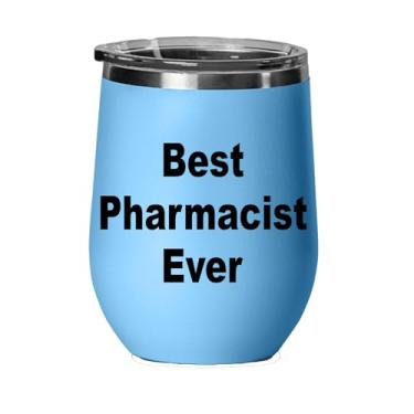 Imagem de Copo de vinho farmacêutico, presente de farmacêutico, melhor farmacêutico de todos os t...